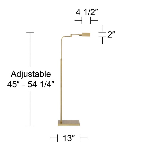 Tall Warm Gold Adjustable Swing Arm Metal Tent Shade For Living Room Reading