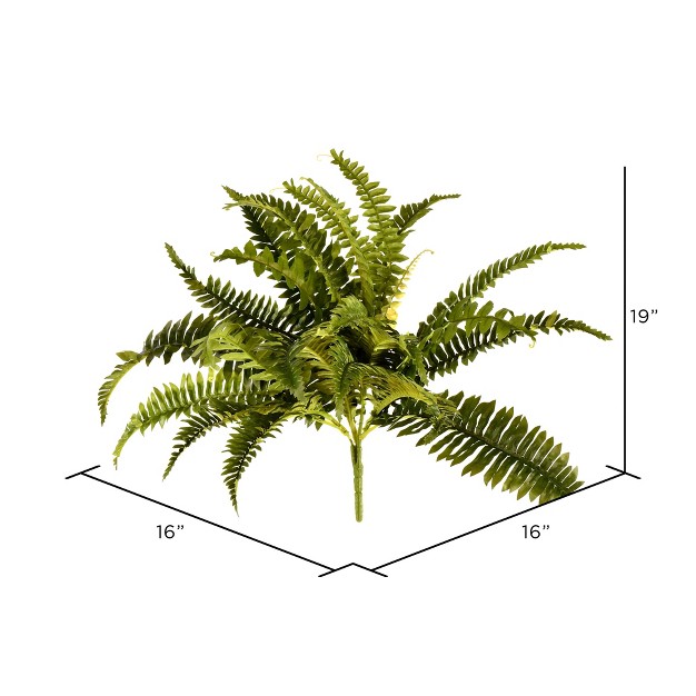 Vickerman Artificial Green Boston Fern Bush