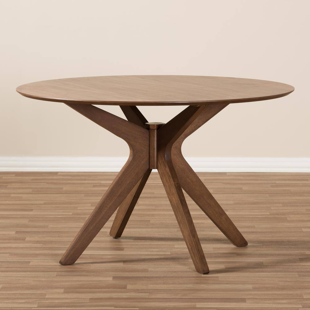 Baxton Studio Monte Medium Brown Finished Wood Dining Table 28862-7175-HD