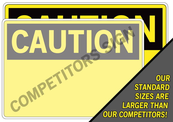 Vestil  SI C 57 E AC 130 sign caution 57 20.5x14.5...