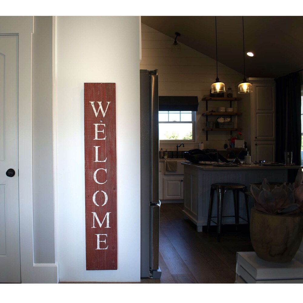 Rustic Farmhouse 5ft Vertical Front Porch Welcome Sign