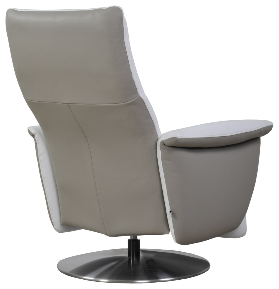 Oslo Dual Full Leather Motion Recliner in White   Contemporary   Recliner Chairs   by Moroni  Houzz