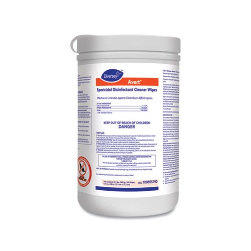 Diversey Avert Sporicidal Disinfectant Cleaner Wipes  DVO100895790