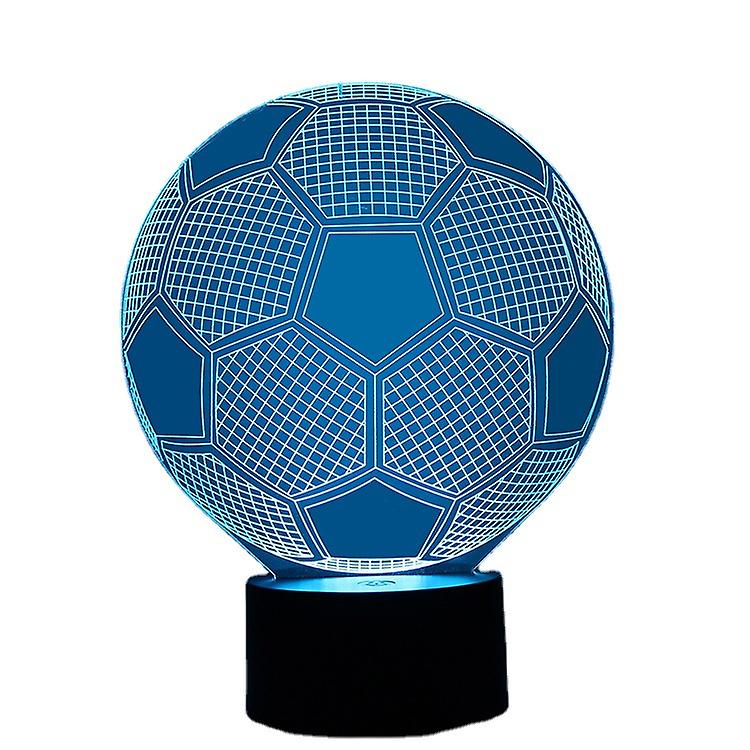 Football 3d Night Light  Colorful Night Light， Button Usb To Get Power Creative Gift Smart Home Led Small