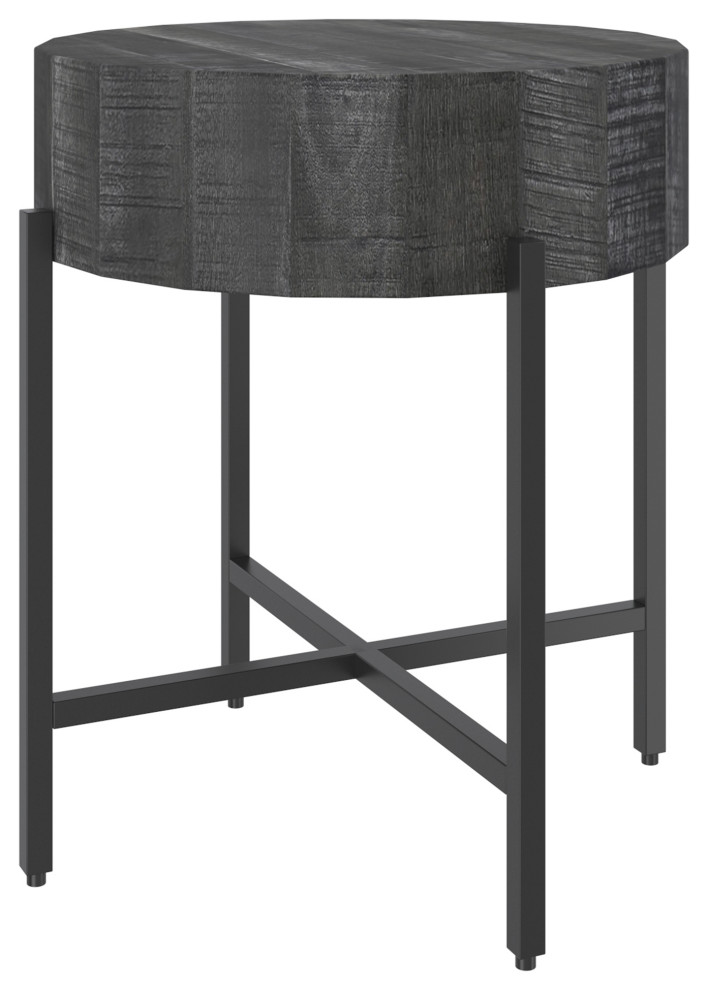 Contemporary Wood Accent Table   Industrial   Side Tables And End Tables   by WHI  Houzz