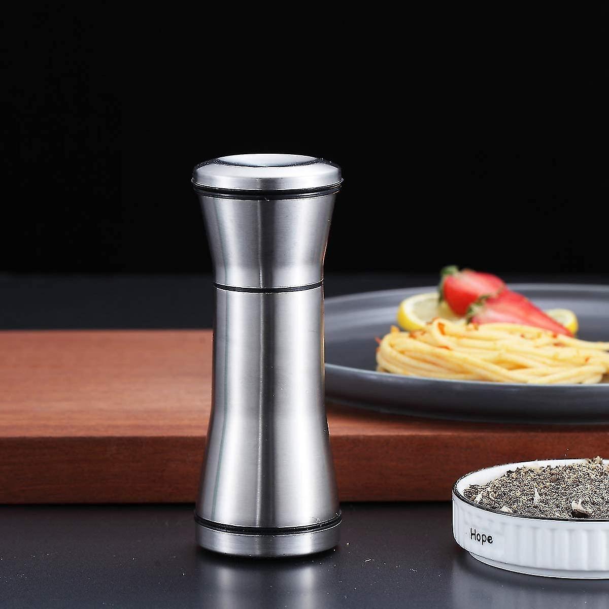 304 Stainless Steel Pepper Manual Grinder 120ml Refillable Grinder 2 Pcs (type A) Yue Chi