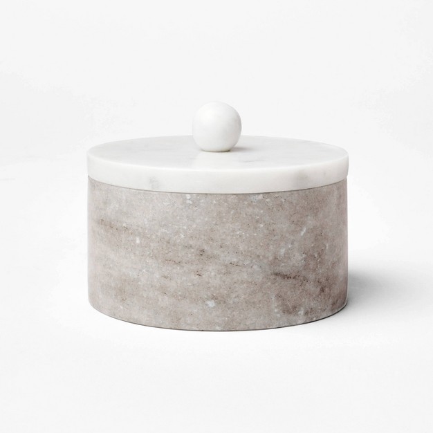 Round Marble Decorative Box Designed With Studio Mcgee