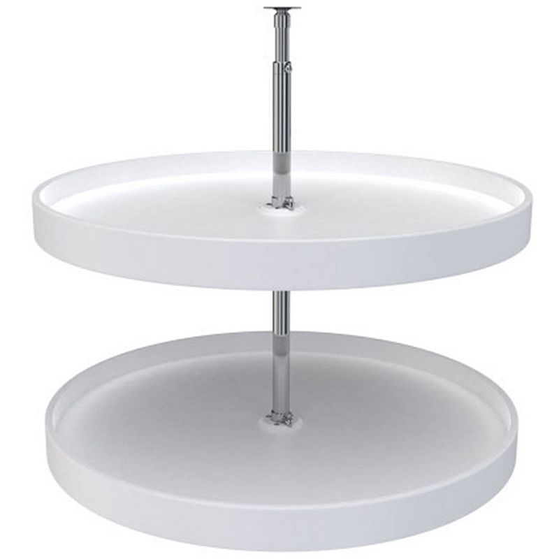 Rev-a-shelf 28 Inch Lazy Susan Full Circle Polymer 2-shelf， White， 6012-28-11-52