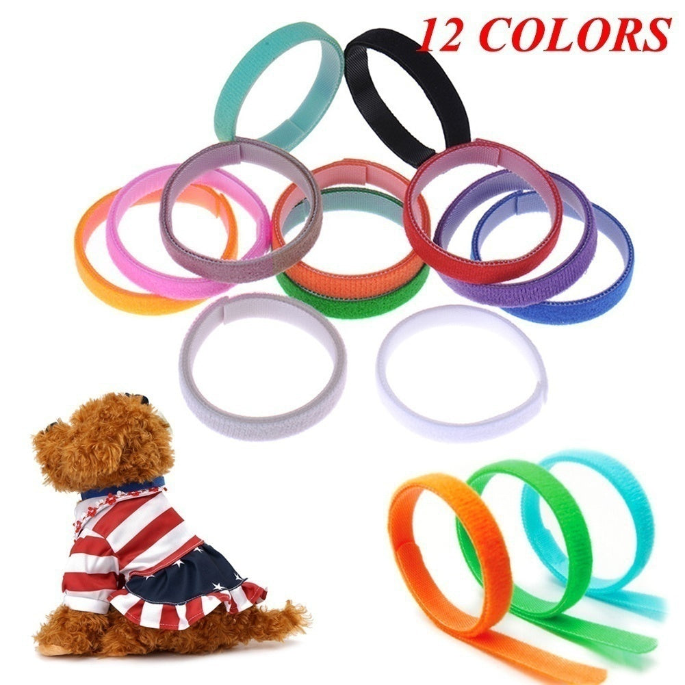 Willstar 12Pcs Adjustable born Puppy Dog Cats Collar Supply Whelping Pet Reusable