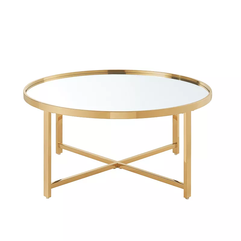 Rozlynn Coffee Table Mirrored Top