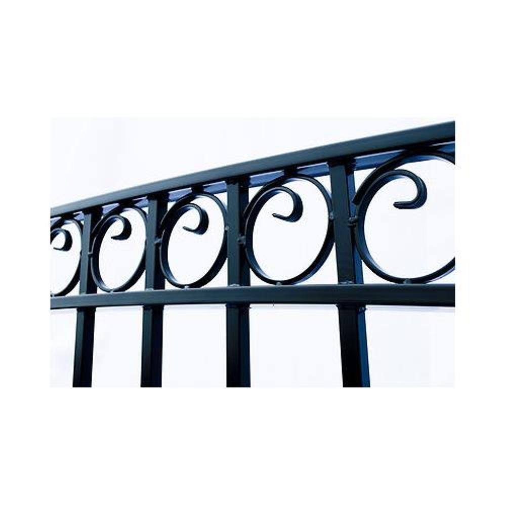 ALEKO Paris Style 18 ft. x 6 ft. Black Steel Single Swing Driveway Fence Gate DG18PARSSW-HD