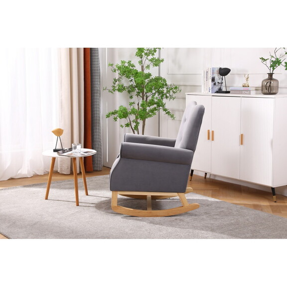 Modern Rocking Chair  Upholstered Accent Chair for...