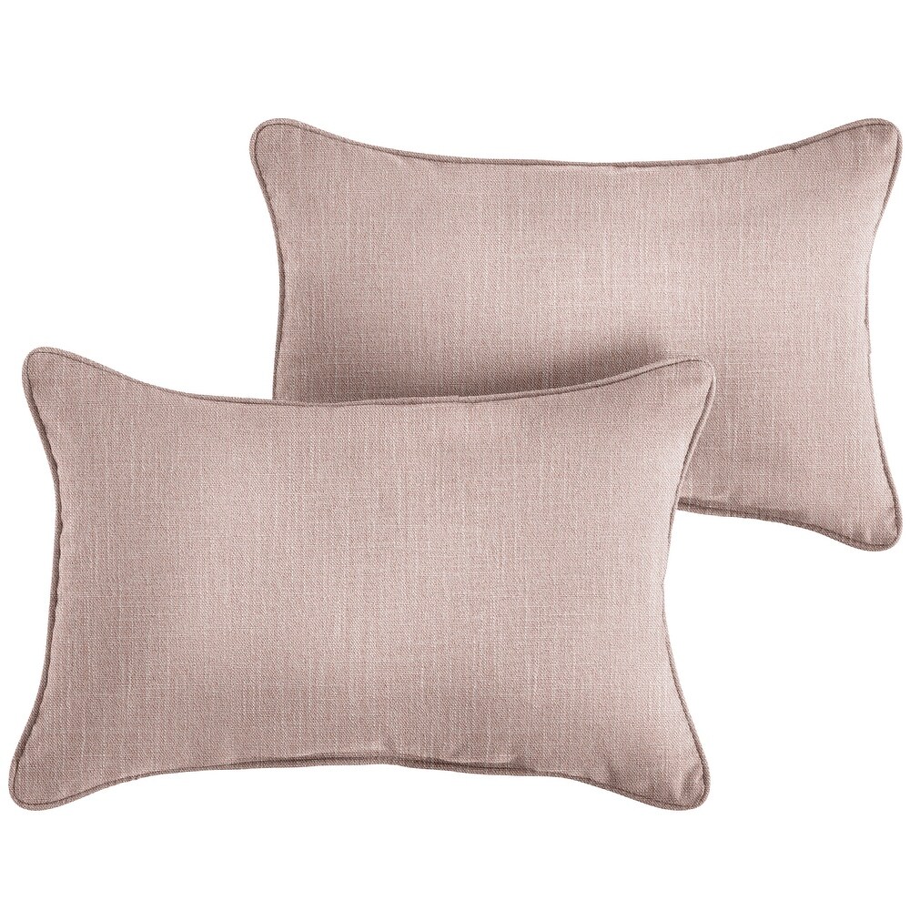 Sorra Home Corded Linen Texture Pillows (Set of 2)