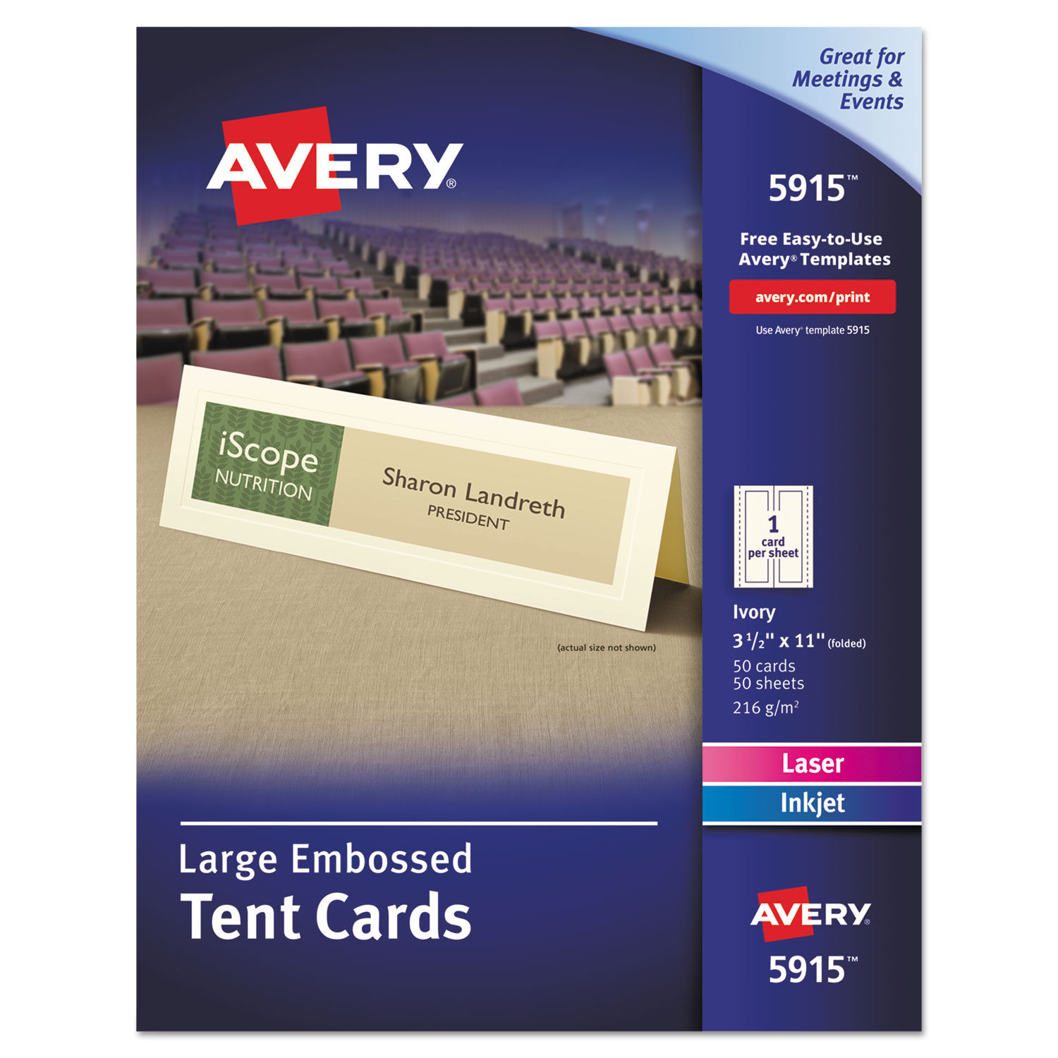 Large Embossed Tent Card by Averyandreg; AVE5915