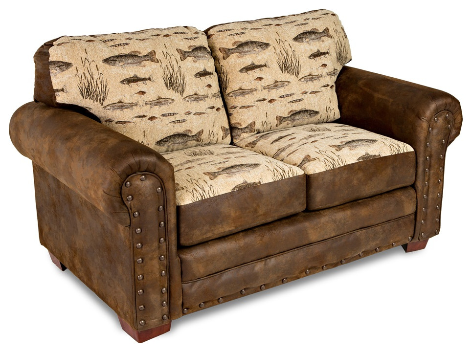 American Furniture Classics Model 8502 70 Angler  x27s Cove Loveseat   Rustic   Loveseats   by Beyond Stores  Houzz