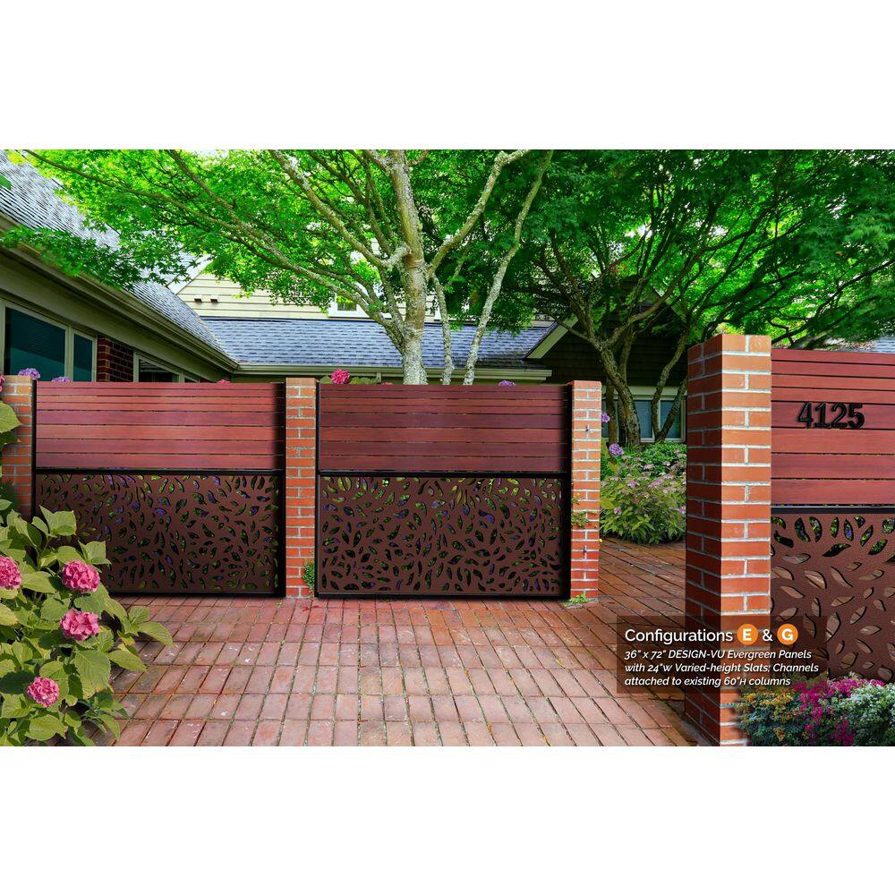 OUTDECO 72 in. x 36 in. Black Galvanized Steel Privacy Panel Frame Kit Fits Design-Vu and Modinex Panels ODCC36