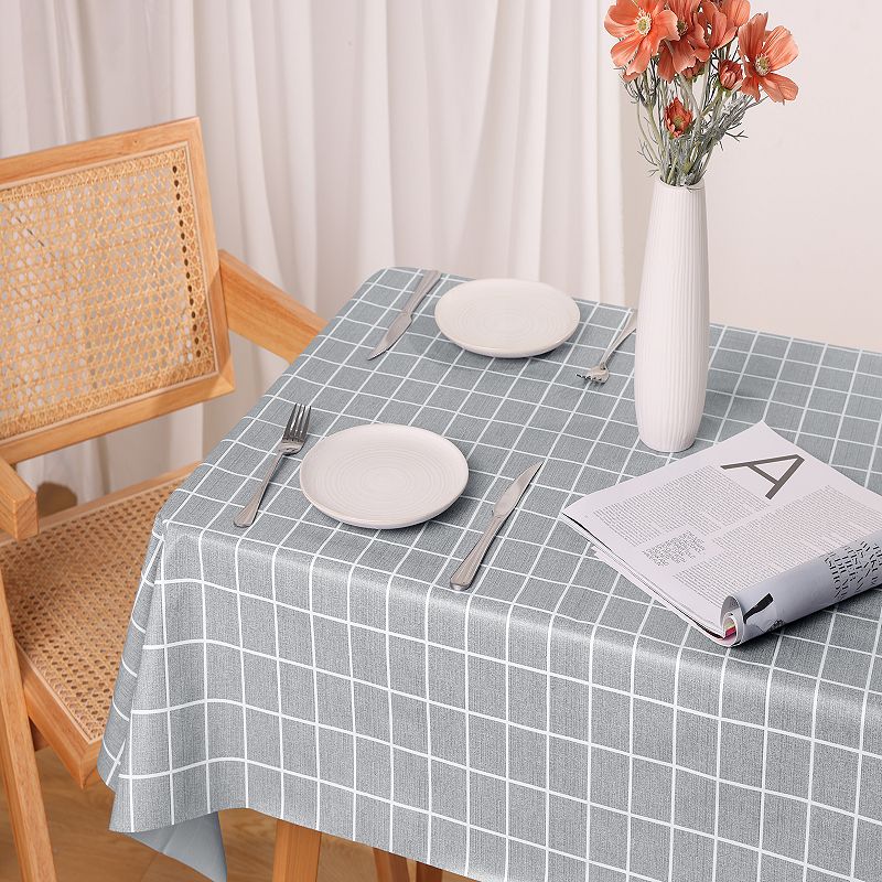 Rectangle Wrinkle Resistant Waterproof Pvc Table Cover 1 Pc， 47 X 47