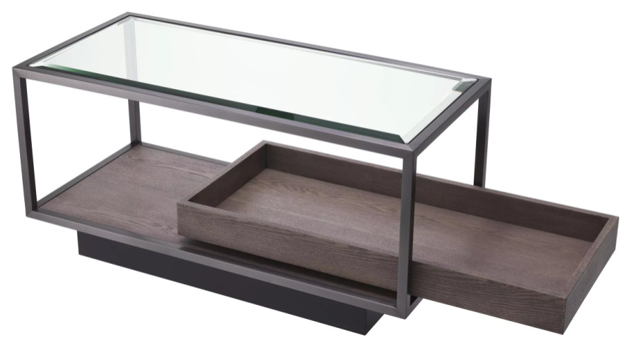 Modern Glass Side Table  Eichholtz Roxton   Transitional   Side Tables And End Tables   by Oroa   Distinctive Furniture  Houzz