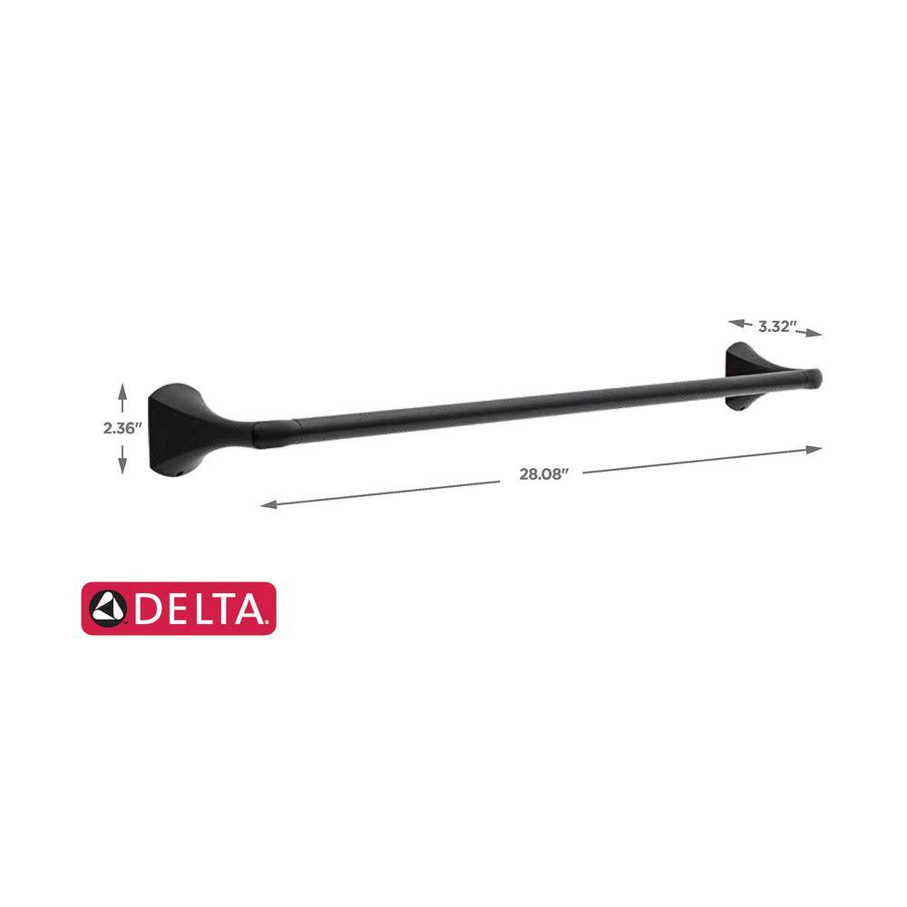 Delta Pierce 24 in. Wall Mount Towel Bar in Matte Black PRC24-MB