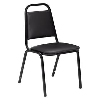 National Public Seating 9100 Series Panther Black Vinyl Upholstered Banquet Chair (4-Pack) 9110-B4