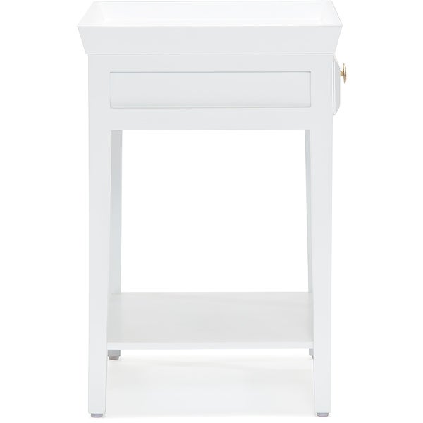 Finch Hampton Side Table with Drawer， White