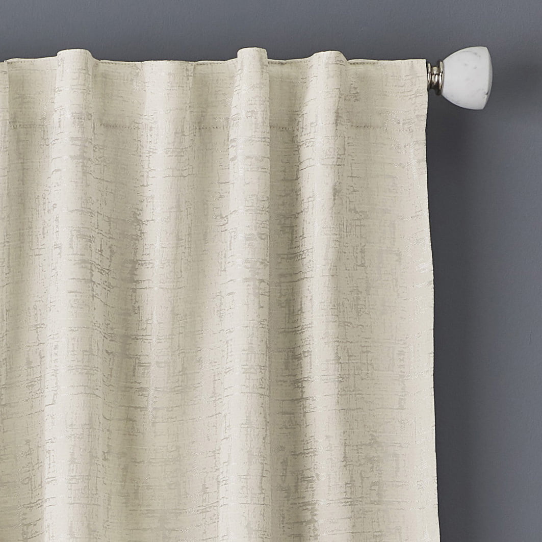 Better Homes and Gardens Blackout Abstract Single Curtain Panel， 50 x 108， Taupe Splash