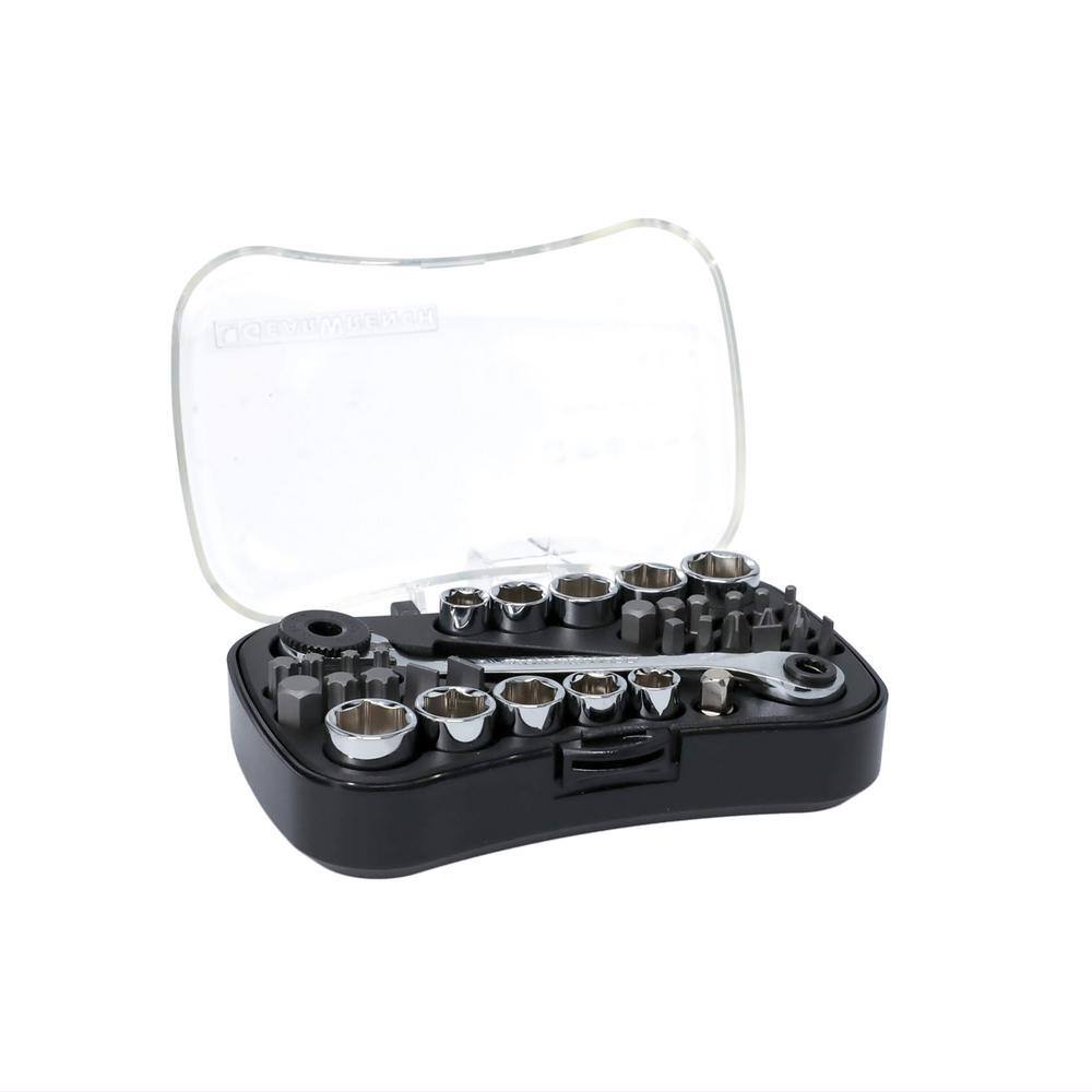 GEARWRENCH 14 in. Drive Micro Driver and Socket Set (35-Piece) 85035