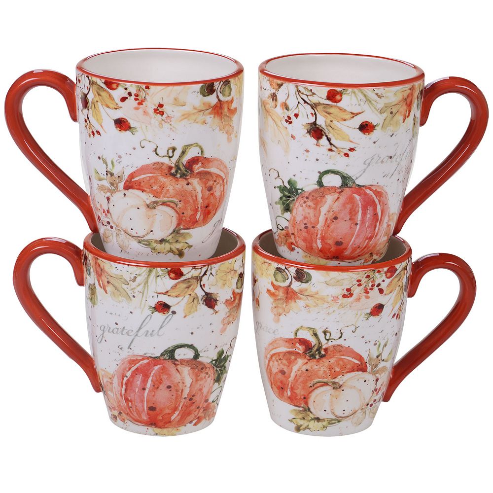 Certified International Harvest Splash 4-pc. Mug Set