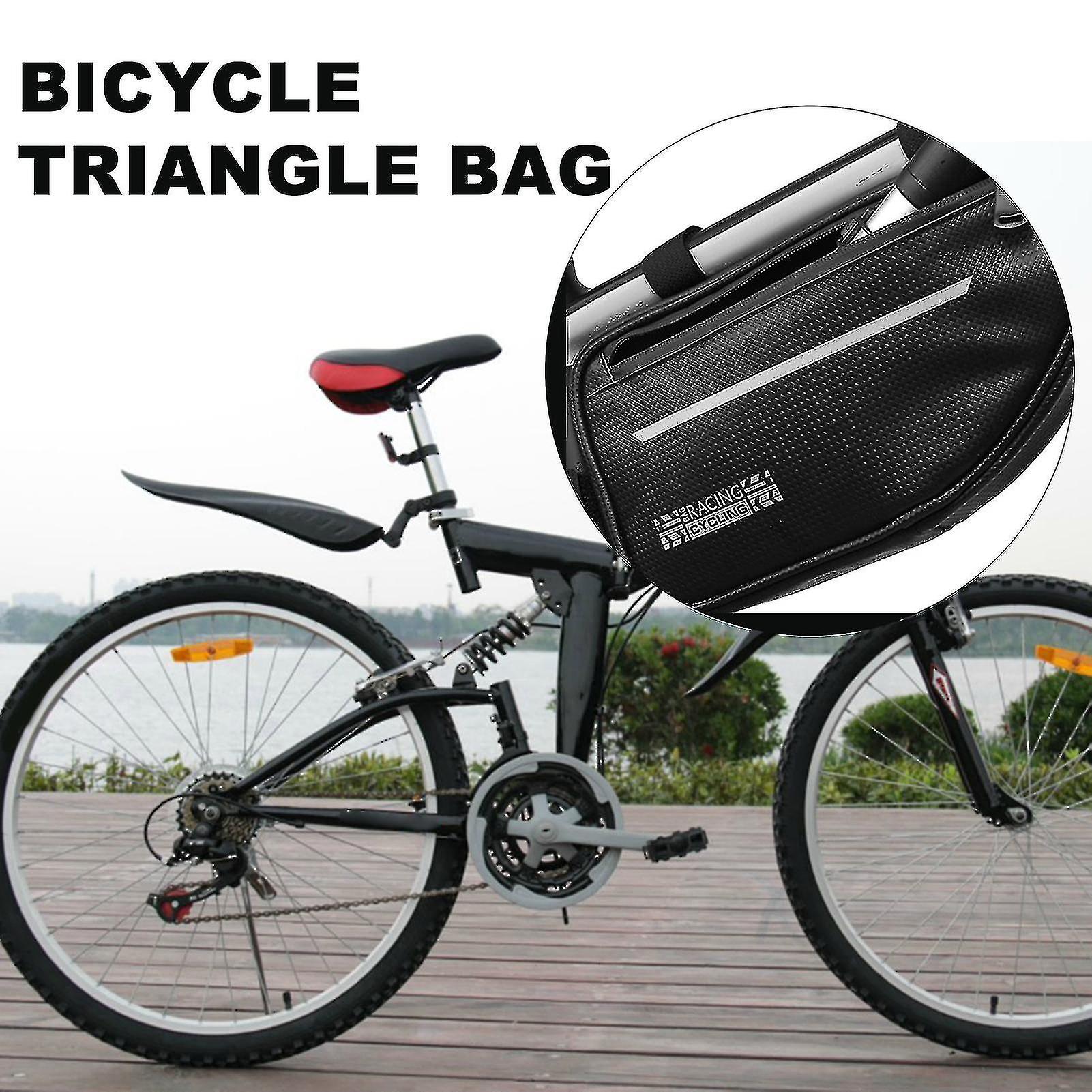 Blue Waterproof Bicycle Bag Frame Down Tube Storage Pouch