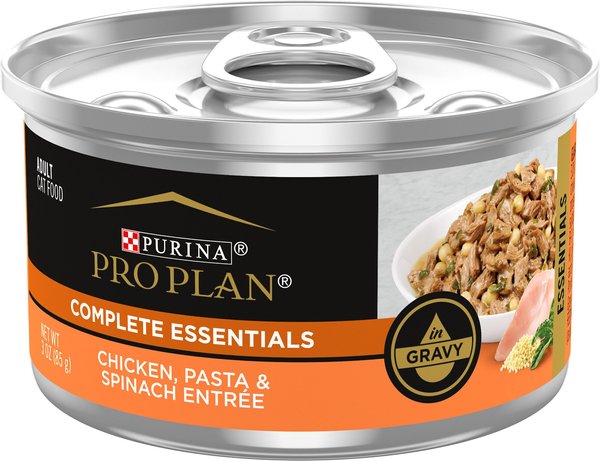 Purina Pro Plan Chicken， Pasta and Spinach Entree in Gravy Canned Cat Food