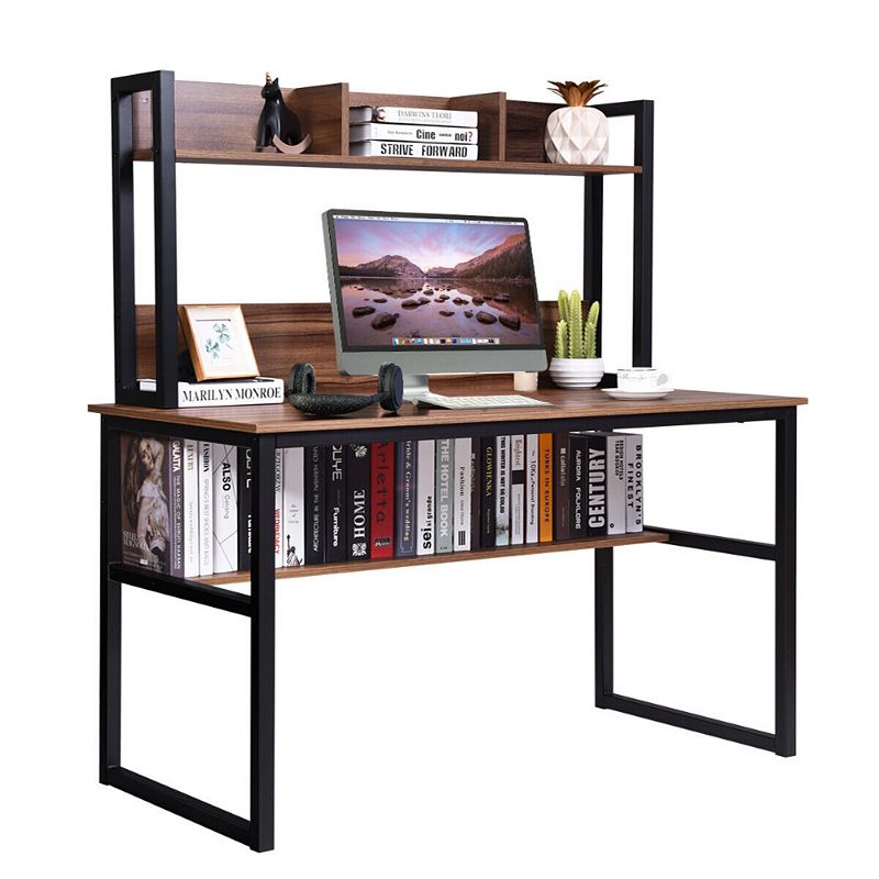 Storage Writing Desk Computer Desk with Hutch and Bookshelf