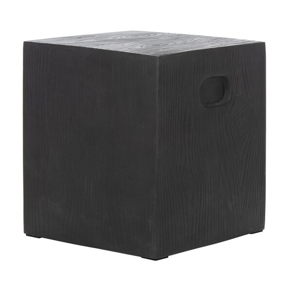 SAFAVIEH Cube Indoor/ Outdoor Modern Black Concrete Accent Table