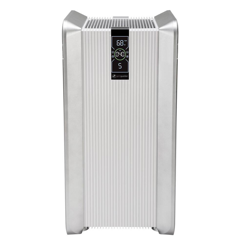 GermGuardian Dual HEPA Air Purifier with 2 HEPA Filters UV-C and Ionizer and Air Quality Monitor for Large Rooms Up to 837 sq. ft. AP6100