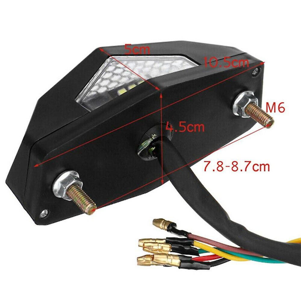 12v Universal Motorcycle Led Rear Fender Brake Stop Tail Light Motor Bike Turn Signal Lamp Retro Motocross License Plate Light