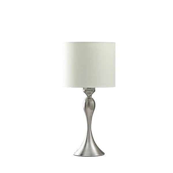 Bailey Brushed Silver Modern Candlestick Metal Table Lamp