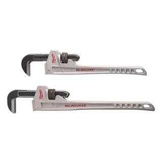 MW 18 in. and 24 in. Aluminum Pipe Wrench Set (2-Tool) 48-22-7218-48-22-7224