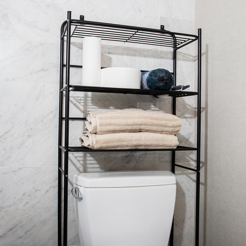 Mind Reader Alloy Collection 3-Tier Over the Toilet Space Saver Rack