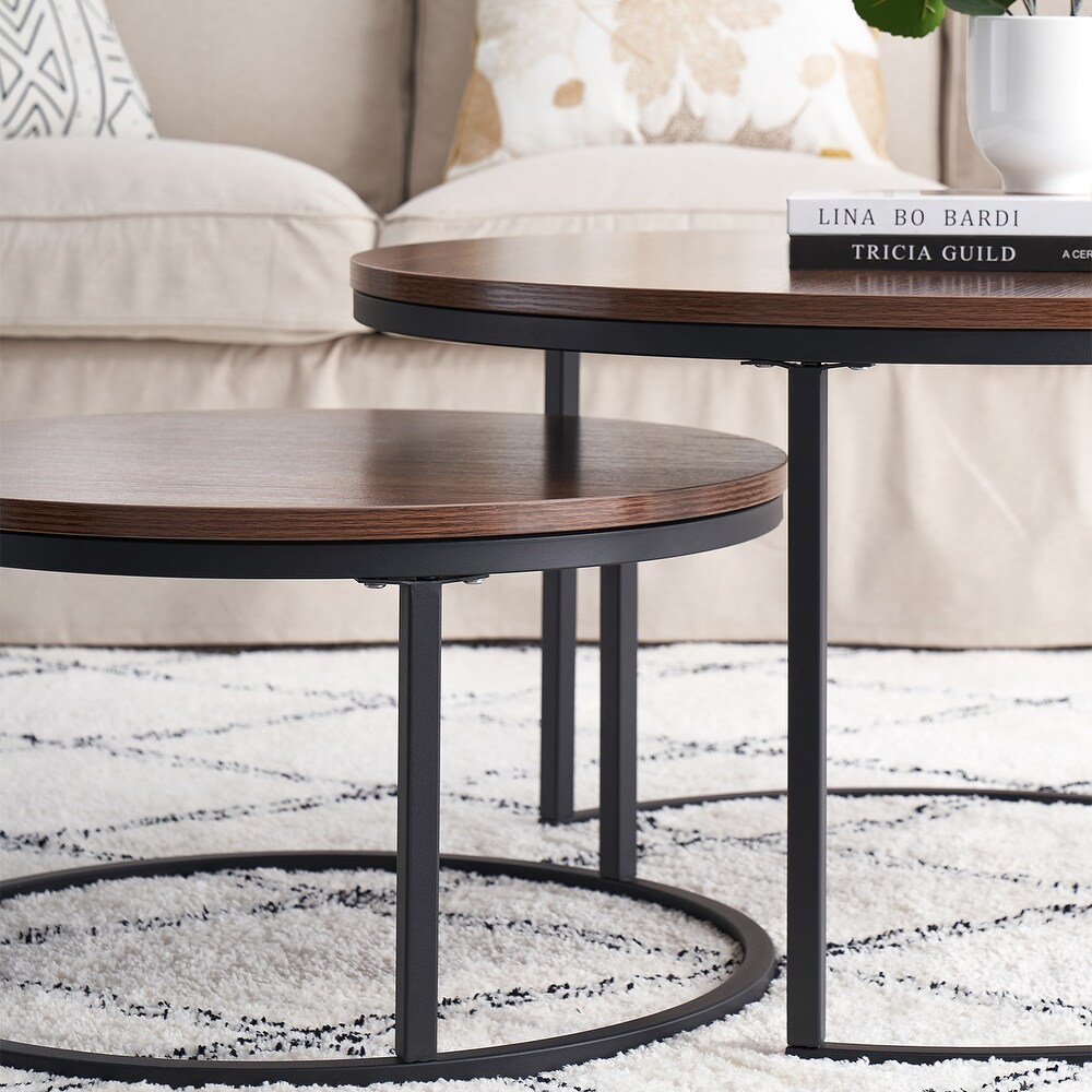 Elegant Marble Style Coffee Table with Iron Frame