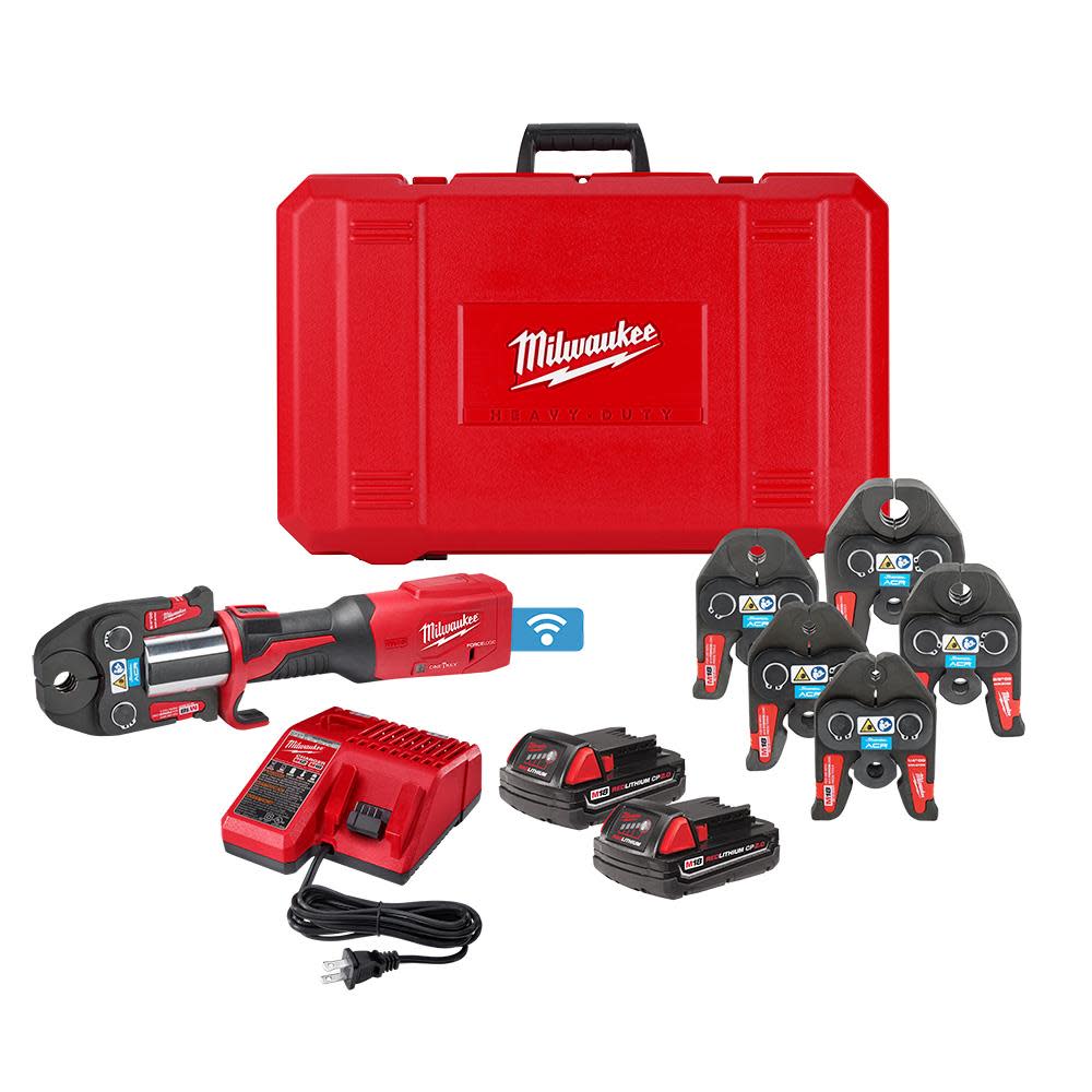 Milwaukee M18 FORCE LOGIC Press Tool Kit with One-Key with 1/4-7/8 Streamline ACR Jaws ;