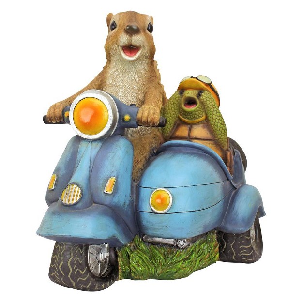 Design Toscano Born To Be Wild Squirrel On Motorcycle Statue Multicolored