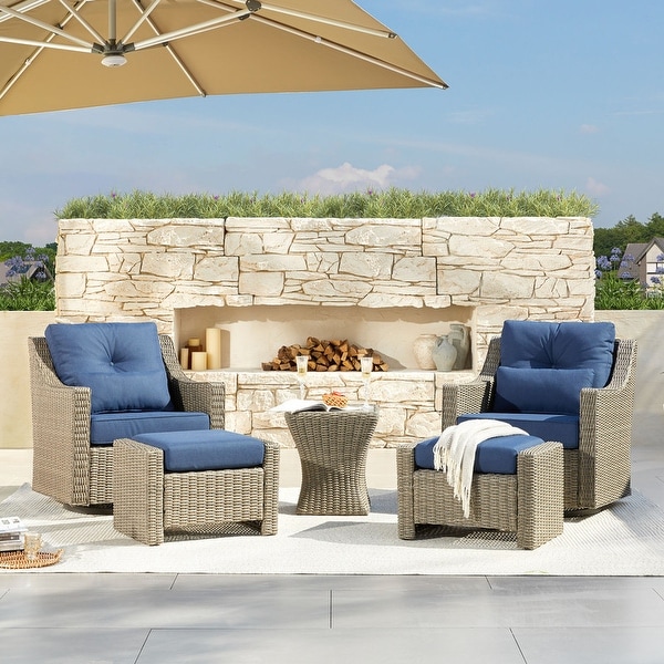 Murphy Outdoor Wicker Patio Furniture Swivel Glider Chair