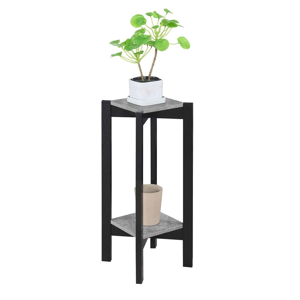 Convenience Concepts Planters   Potts Deluxe Square 2 Tier Plant Stand