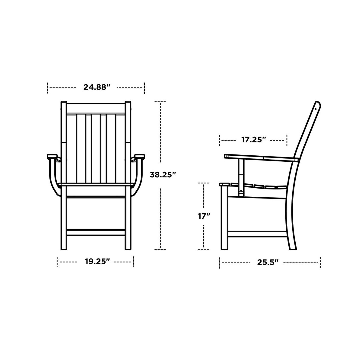 POLYWOOD Vineyard 7-Piece Farmhouse Dining Set