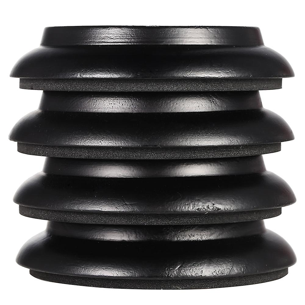 4pcs/set Solid Wood Upright Piano Caster Cups W/ Eva Anti-slip Mat