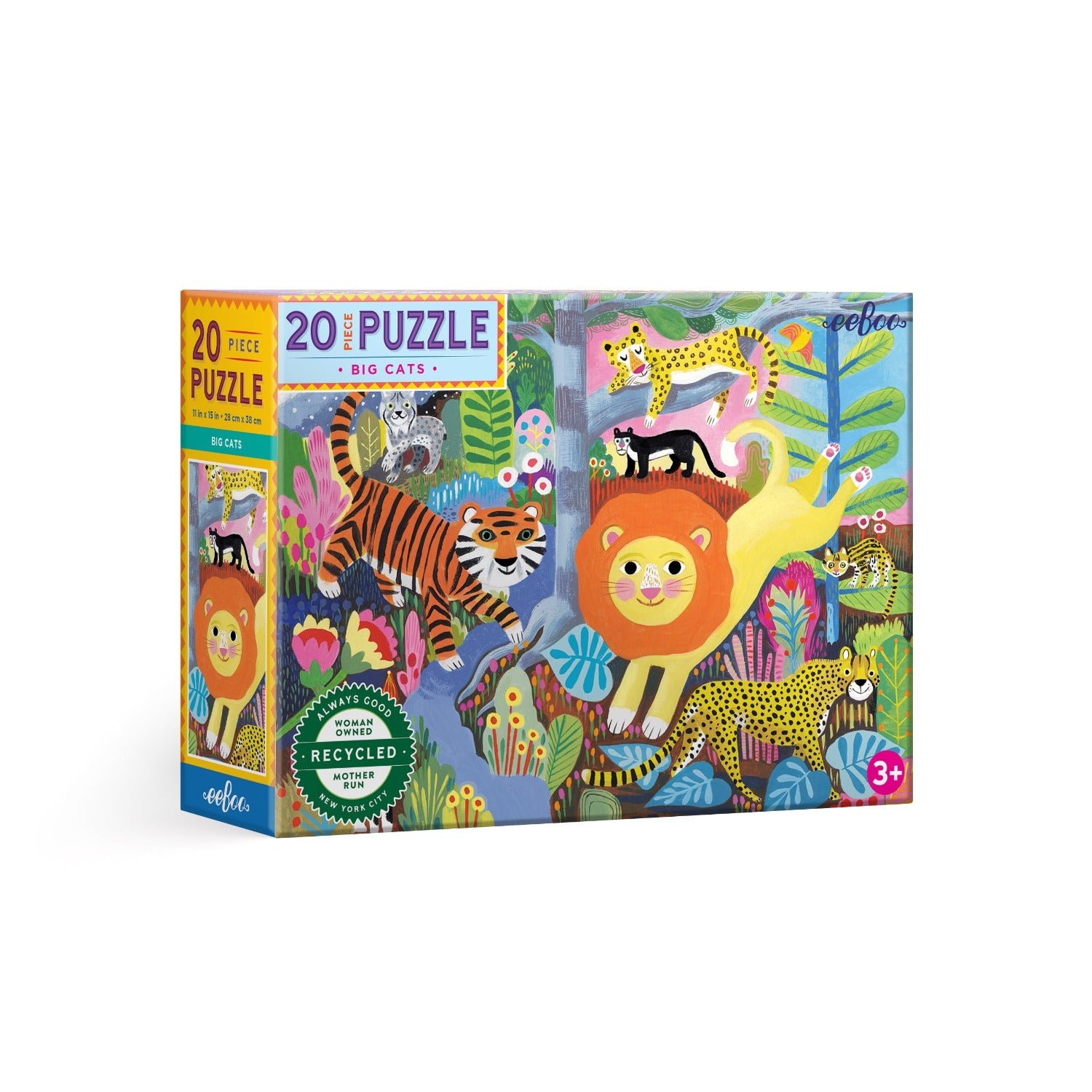 20 Piece Puzzle - Big Cats by Eeboo