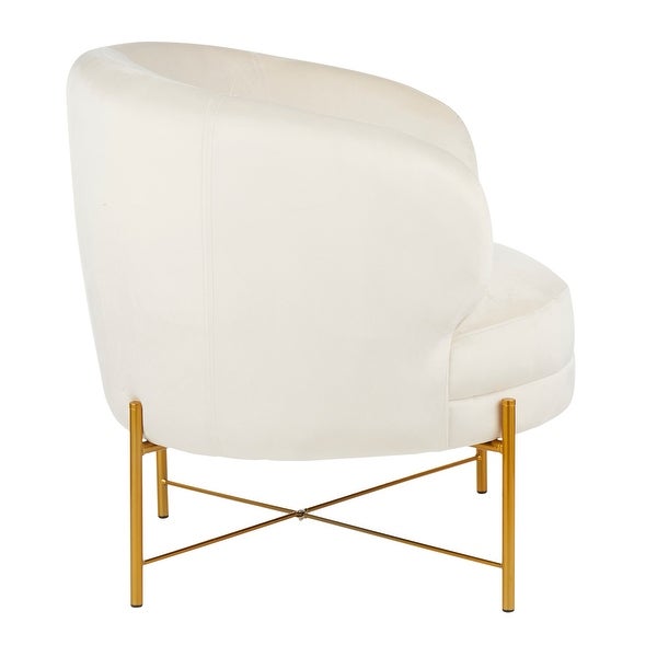 Chloe Upholstered Accent Chair with Metal Legs