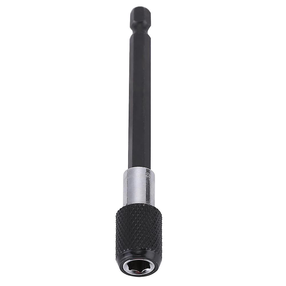 1/4 Inch Hex Shank Quick Release Screwdriver Drill Bit Holder (black Knurling 100mm)