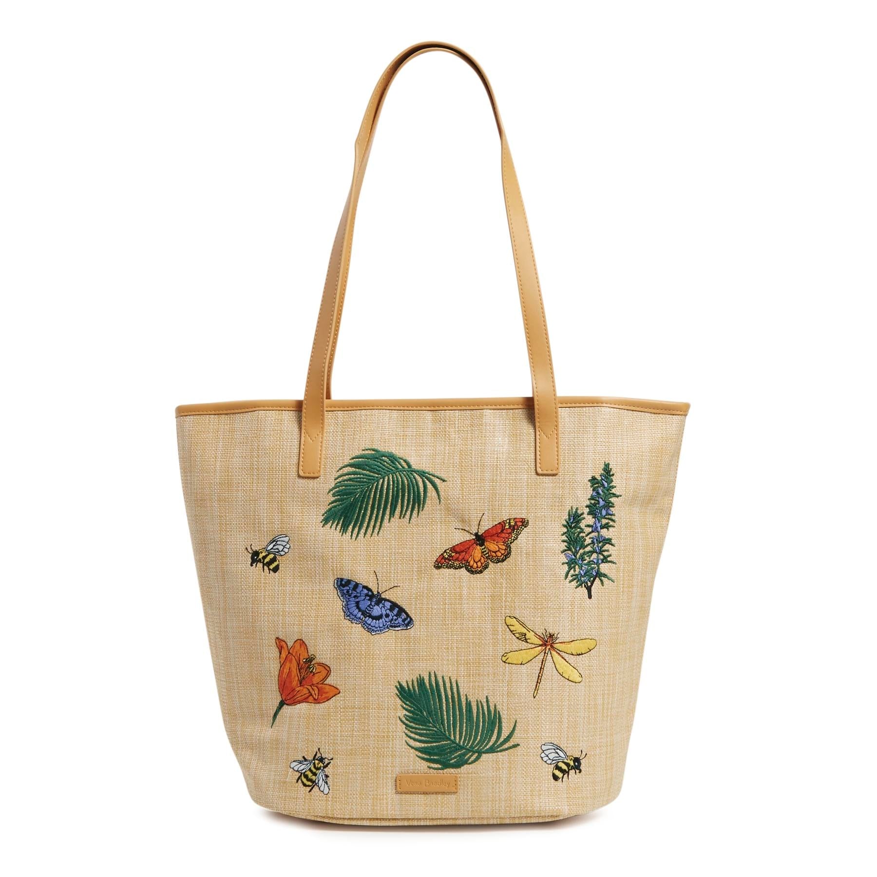 Straw Bucket Tote Bag