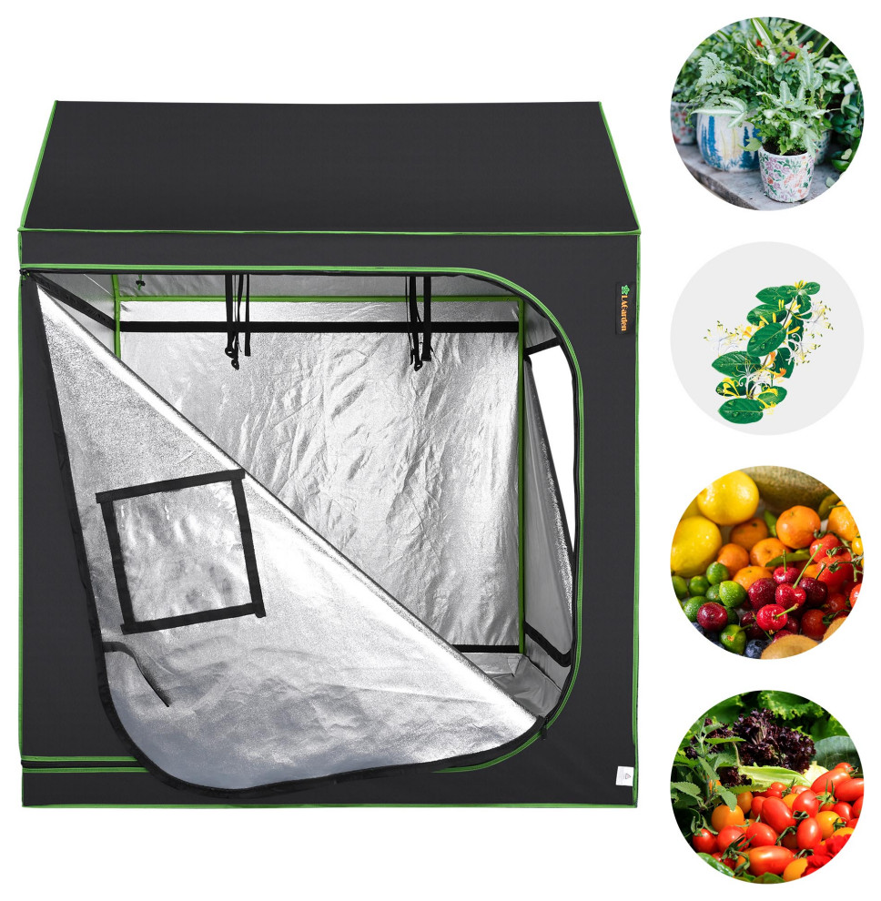 LAGarden 60 quotx60 quotx70 quotIndoor Grow Tent Roof Reflective Mylar Hydroponic Plant   Greenhouses   by Yescom  Houzz