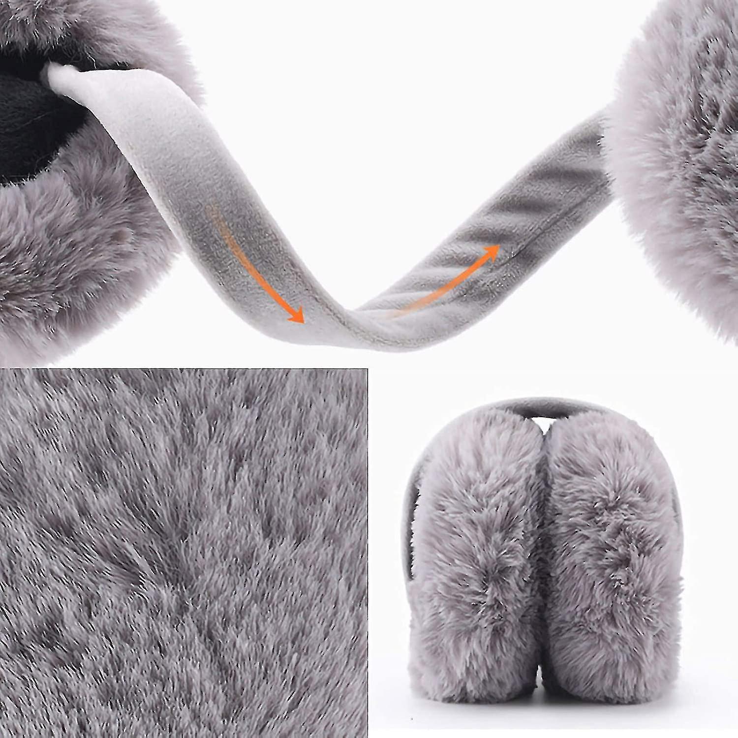 Winter Ear Muffs Faux Fur Warm Earmuffs Foldable Outdoor Ear Warmers